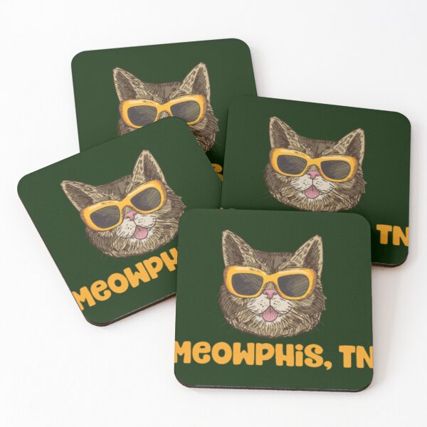 Item preview, Meowphis (Memphis) Tennessee Funny Cat Pun designed and sold by TheklaSigourney.