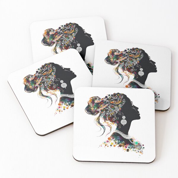 Item preview, Silhouette of Woman and Jewels designed and sold by Daniel Leighton.