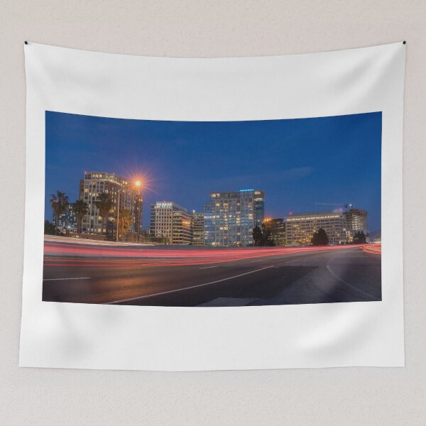 Item preview, San Jose Downtown and Car Light Trails on California State Route 87 during the Blue Hour designed and sold by yhelfman.