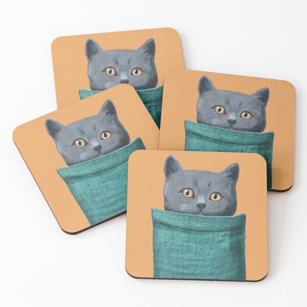 Item preview, Gray Cat in Pocket designed and sold by Supachet.