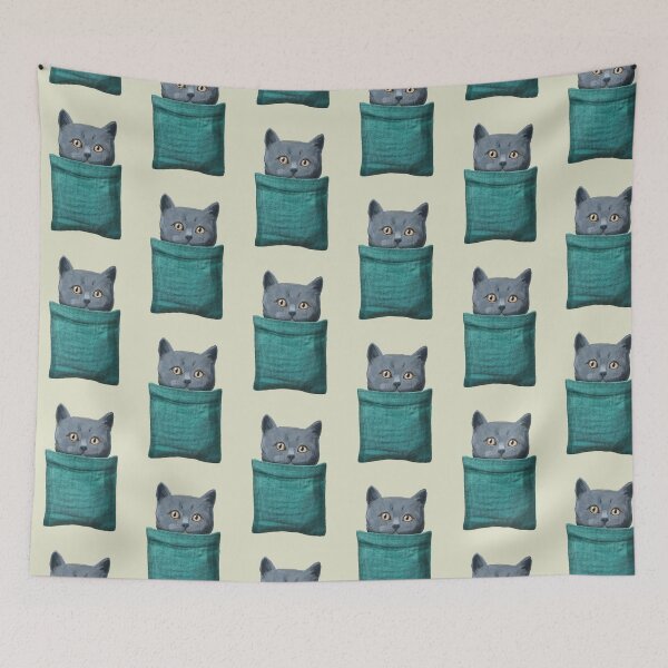 Item preview, Gray Cat in Pocket designed and sold by Supachet.