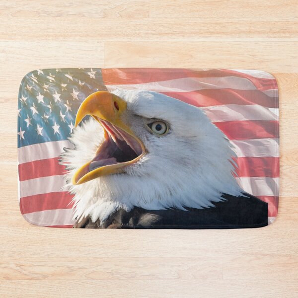 Item preview, Eagle on American Flag background designed and sold by mycloudzdesign.