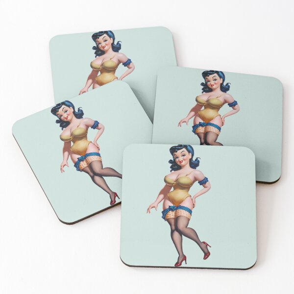 Item preview, Standing Yellow Pinup Girl designed and sold by cutestpinups.