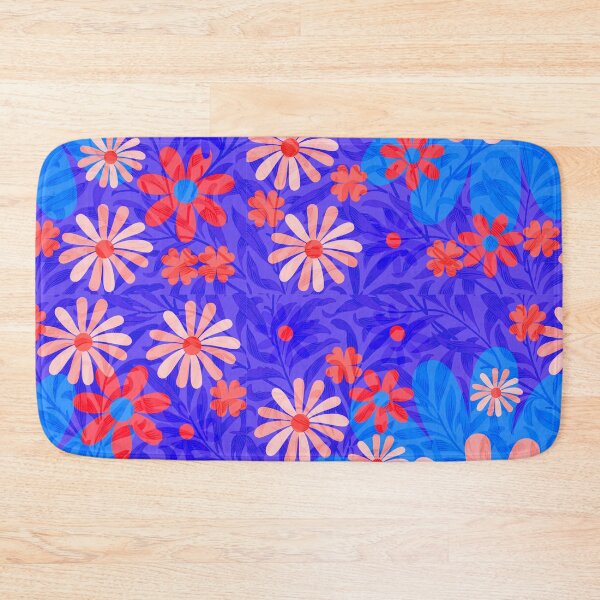 Item preview, Flower Mandalas Blue Red designed and sold by ZandraGalaShop.