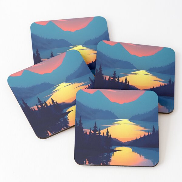 Item preview, Add a Touch of Beauty and Tranquility to Your Space with Our Wide Range of Gorgeous Minimalist Landscape Sunrise View Prints designed and sold by supeart.