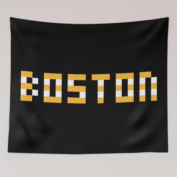 Item preview, Pixel NHL Boston in Home Colors (Gold White) designed and sold by gkillerb.
