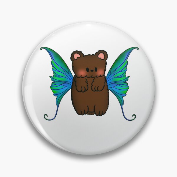 Item preview, Teddy Bear Fairy with Colorful Turquoise Wings designed and sold by EtherealKawaii.