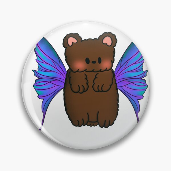 Item preview, Teddy Bear Fairy with Blue and purple wings designed and sold by EtherealKawaii.