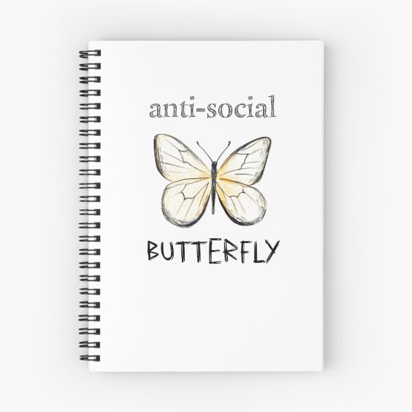 Item preview, anti-social butterfly designed and sold by MagpieMuddles.