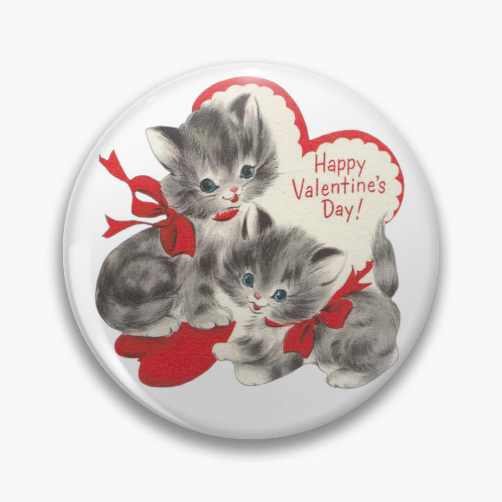 10-Inch Deluxe Vintage Valentine with Stand - Happy Cat