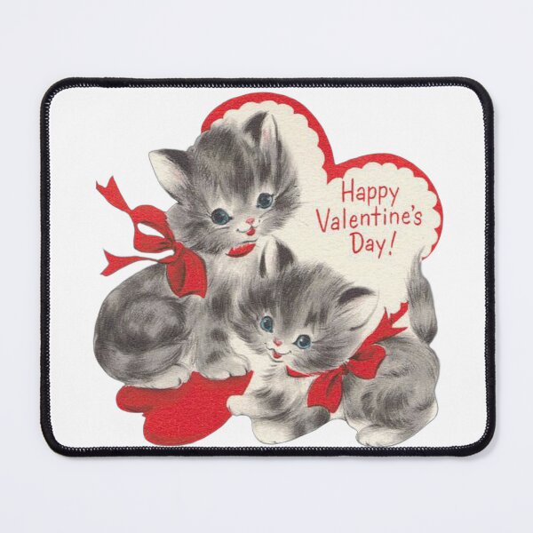 Item preview, Vintage Valentine's day cats  designed and sold by Pixiedrop.
