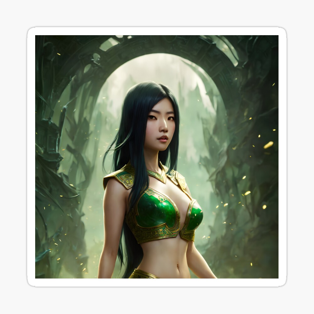 Asian female fantasy art, AI generated Poster for Sale by