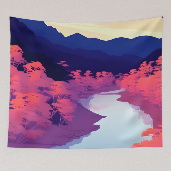 Item preview, Bring the Beauty of Blue Tones and Landscapes into Your Home with Our Stunning Minimalist Prints designed and sold by supeart.