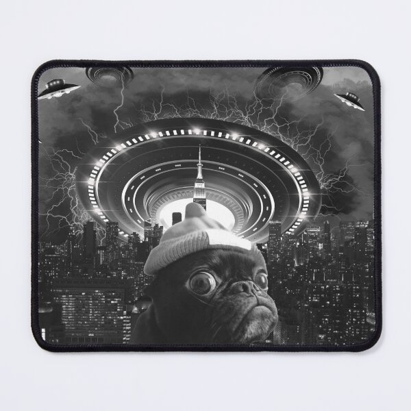 Item preview, Pug Alien UFO Invasion designed and sold by wdyoungblood.