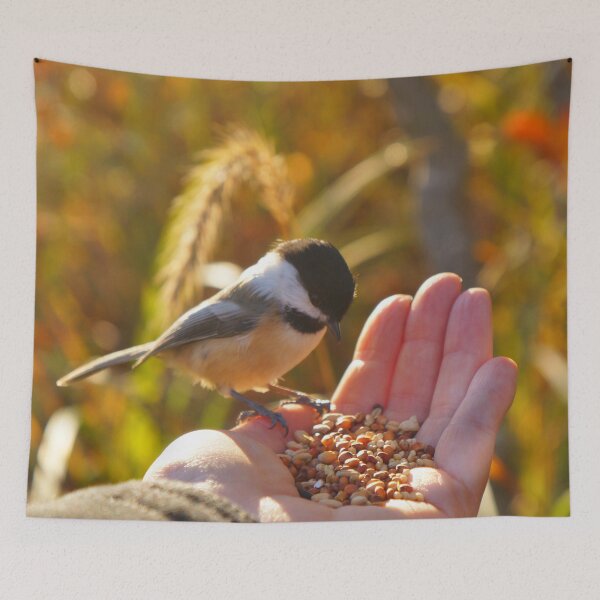 Item preview, Feeding a Chickadee designed and sold by Nalinne Jones.