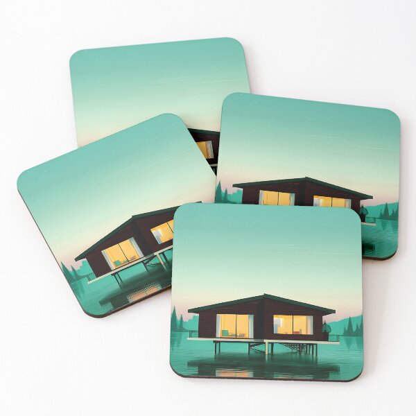 Item preview, Find the Perfect Minimalist House and Lake Print for Your Personal Style and Taste designed and sold by supeart.