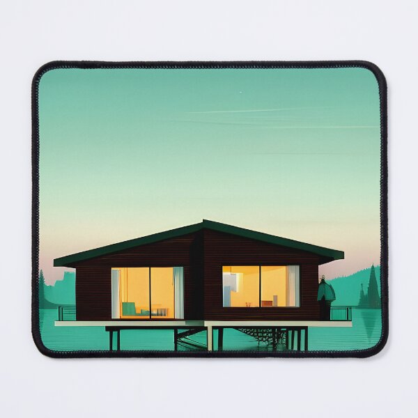 Item preview, Find the Perfect Minimalist House and Lake Print for Your Personal Style and Taste designed and sold by supeart.