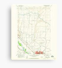 USGS Topo Map Washington State WA Ellensburg North 241010 1958 24000 Canvas Print