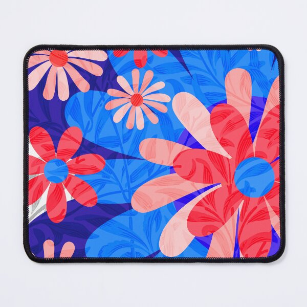 Item preview, Flower Mandala Red Blue White designed and sold by ZandraGalaShop.
