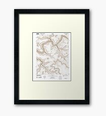 USGS TOPO Map Arizona AZ Havasu Falls 20111027 TM Framed Print