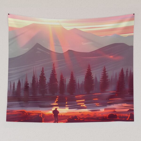Item preview, Minimalist Landscape Mountain Valley Prints: The Perfect Way to Enhance Your Space designed and sold by supeart.