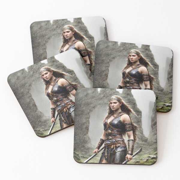 Item preview, Viking female warrior fantasy art, AI generated designed and sold by Midnight-Hour.