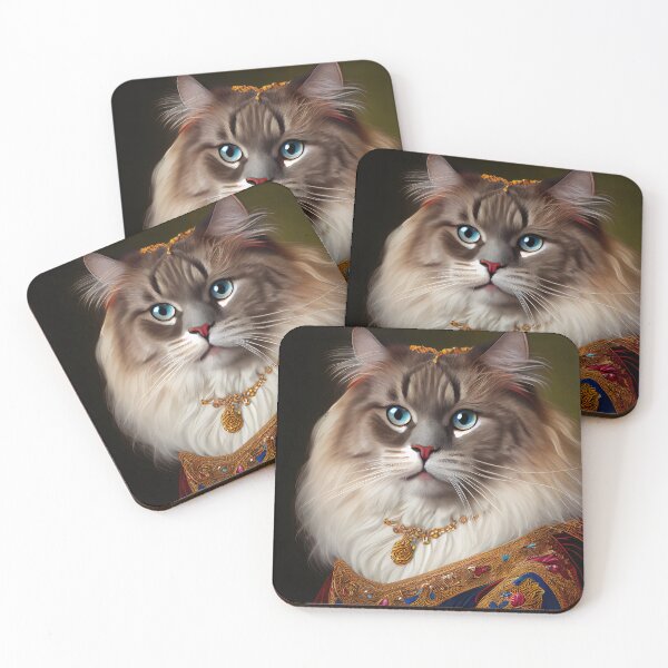 Item preview, Ragamuffin Cat Breed Portrait Royal Renaissance Animal Painting designed and sold by Nalaxation.