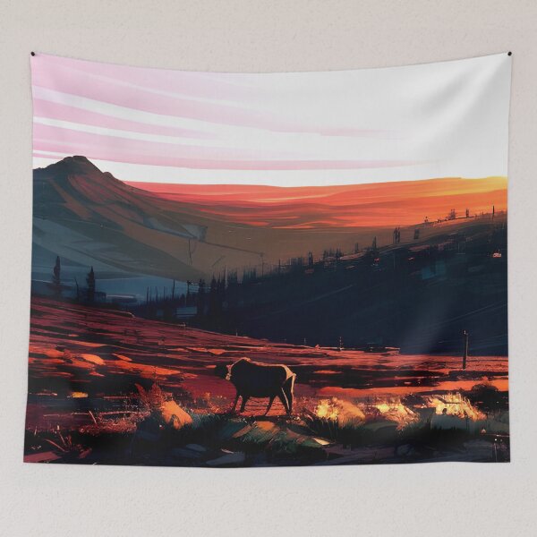 Item preview, Add a Touch of Beauty and Tranquility to Your Life with Our Gorgeous Minimalist Landscape Mountain Valley Prints designed and sold by supeart.