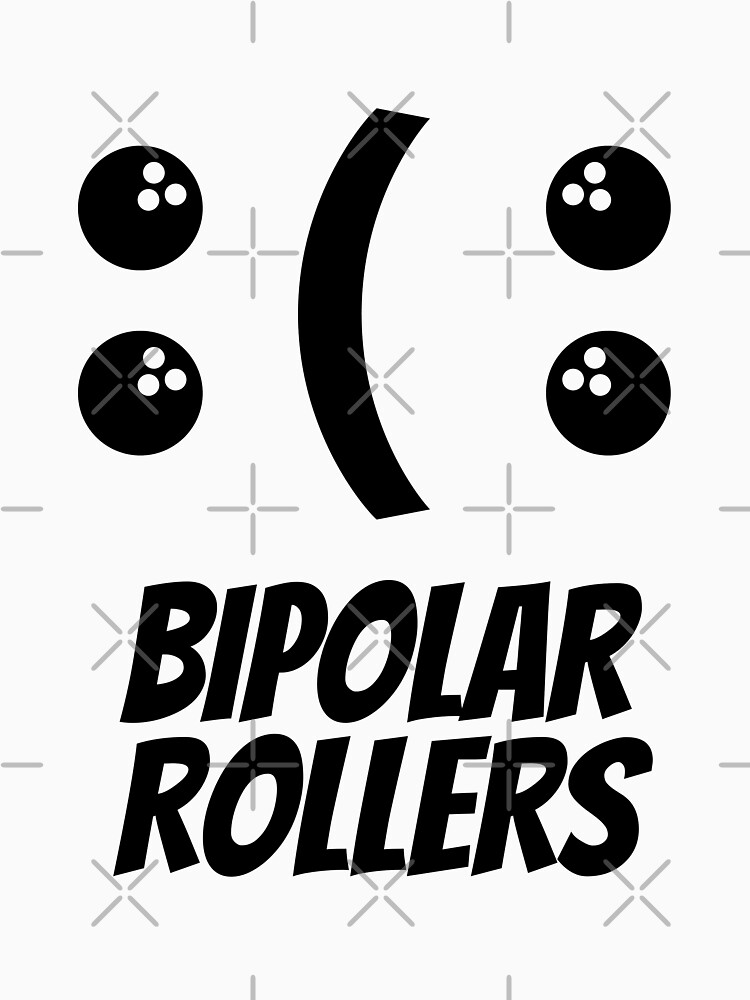 "Black Text League Night Bipolar Rollers Bowling " Essential TShirt