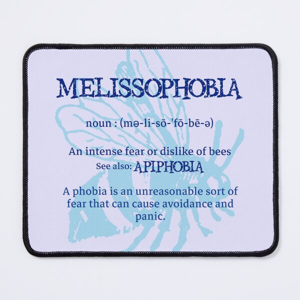 Item preview, Melissophobia Apiphobia Fear Definition Bee Silhouette Dictionary Page (BLUE) designed and sold by CRHPOD20.