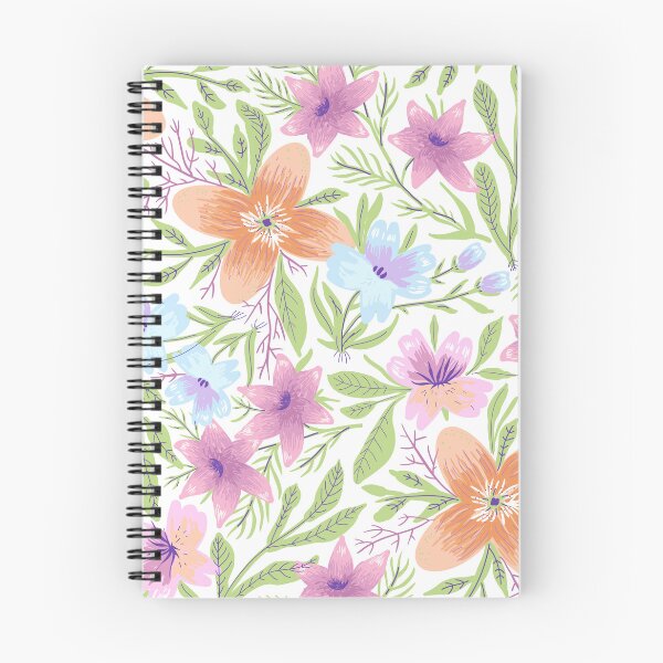 Item preview, Orange Blue Pink Roses Pattern  designed and sold by MedEla  ⭐⭐⭐⭐⭐.