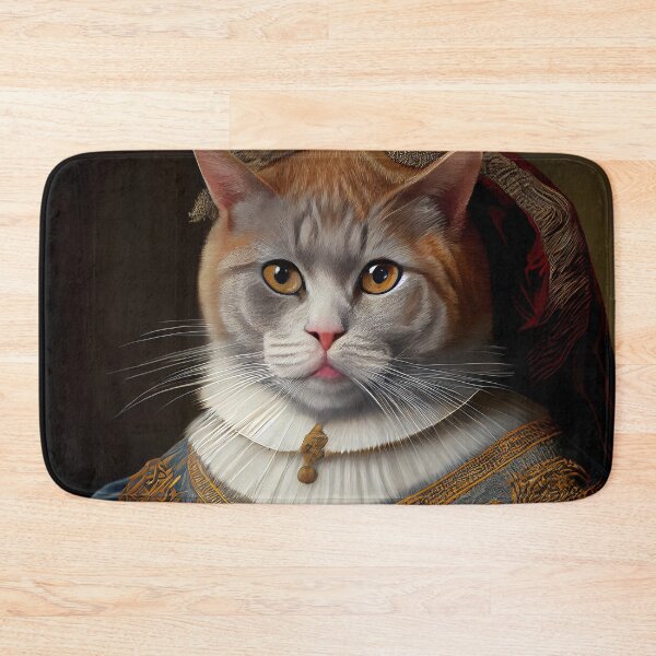Item preview, Selkirk Rex Queen Cat Breed Portrait Royal Renaissance Animal Painting designed and sold by Nalaxation.