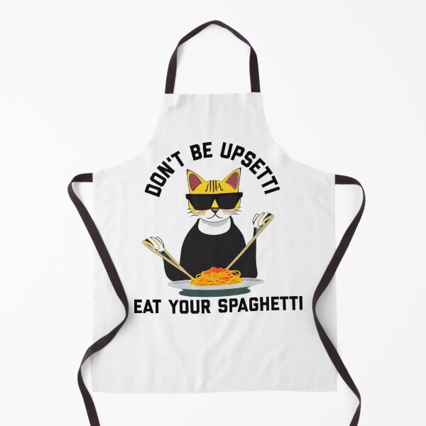 Item preview, "Don't Be Upsetti,  Eat Some Spaghetti" Cat Eating Spaghetti Funny Quotes designed and sold by Kodexstore.
