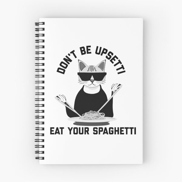 Item preview, Copy of "Don't Be Upsetti,  Eat Some Spaghetti" Cat Eating Spaghetti Funny Quotes designed and sold by Kodexstore.