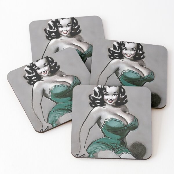 Item preview, Green Pinup Girl designed and sold by cutestpinups.