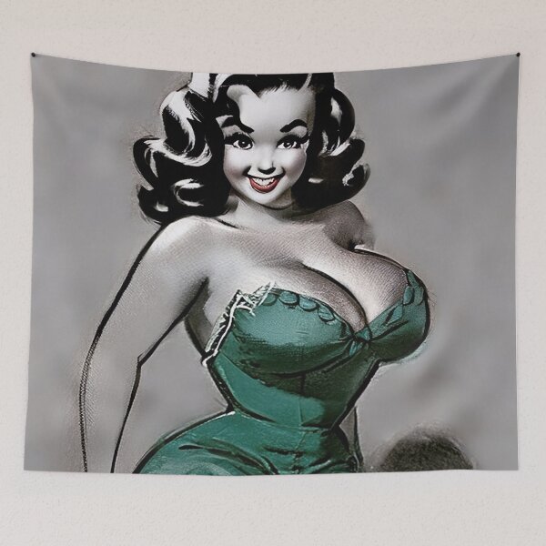 Item preview, Green Pinup Girl designed and sold by cutestpinups.