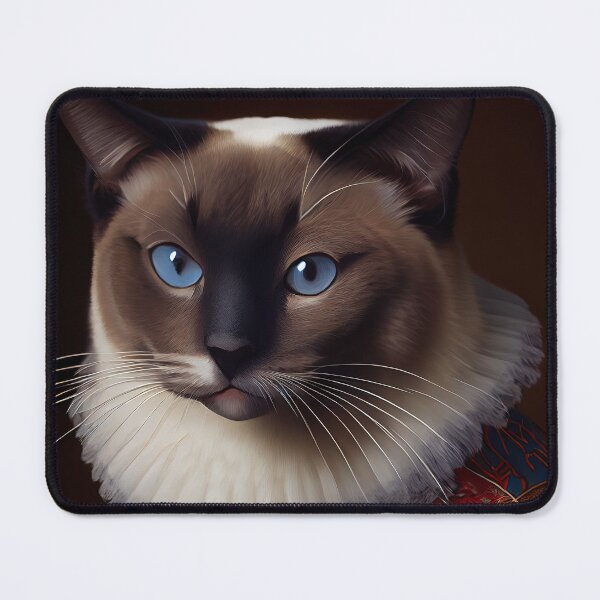 Item preview, Snowshoe Queen Cat Breed Portrait Royal Renaissance Animal Painting designed and sold by Nalaxation.