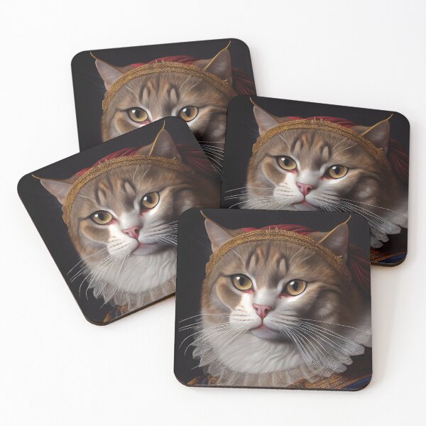 Item preview, Sokoke Cat Breed Portrait Royal Renaissance Animal Painting designed and sold by Nalaxation.