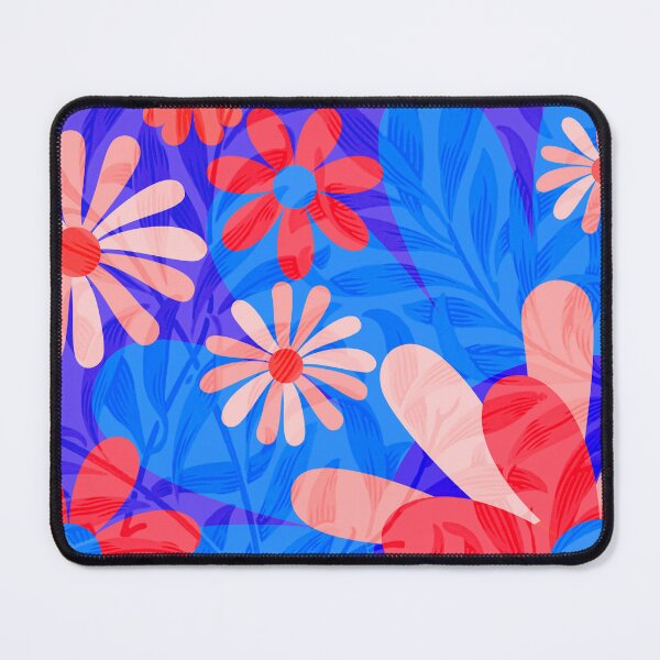 Item preview, Flower Mandalas Blue Red designed and sold by ZandraGalaShop.