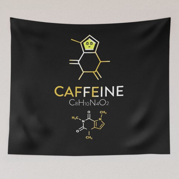 Item preview, Caffeine molecule - coffee chemistry designed and sold by ChrisFeil.