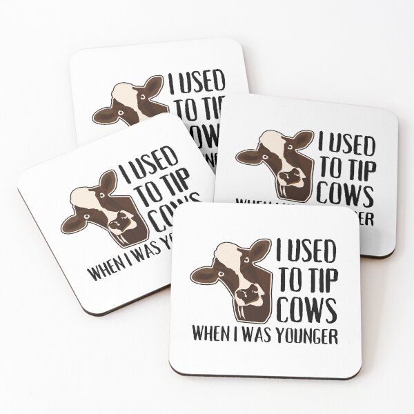 Item preview, White version of I used to tip cows when I was younger designed and sold by FarmsteadAcers.