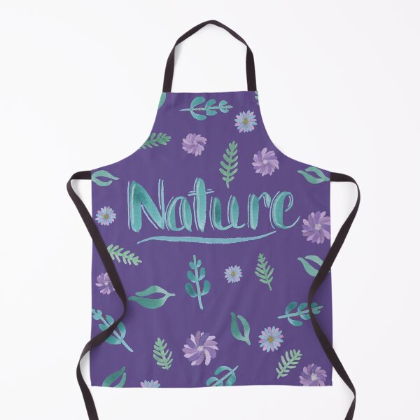 Item preview, Watercolor Brush Lettering - Nature with Leaves and Flowers on Ultra Violet designed and sold by Karen McFarland.