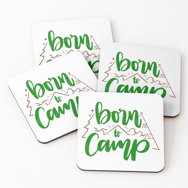 Item preview, Born to Camp  - Green quotes and brown designs designed and sold by jwebmarket.