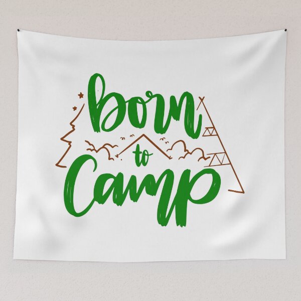Item preview, Born to Camp: citas verdes y diseños marrones designed and sold by jwebmarket.