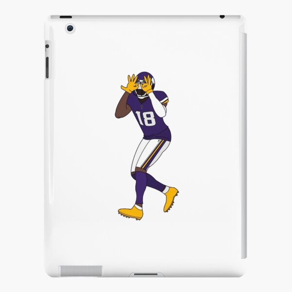 Justin Jefferson Griddy Dance Print - Purple Background iPad Case