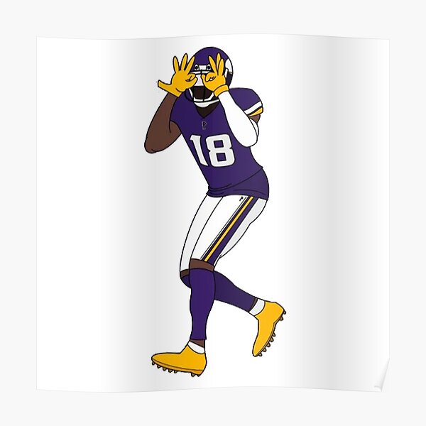 Justin Jefferson Griddy - Justin Jefferson Minnesota Vikings - Posters and  Art Prints