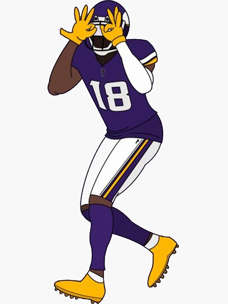 Justin Jefferson Graphic Toon Minnesota Vikings Football Griddy