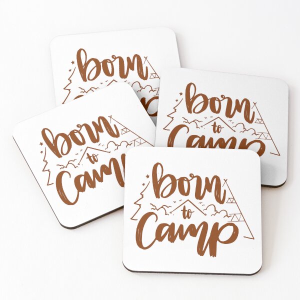 Item preview, Born to Camp  - Brown quotes and brown designs designed and sold by jwebmarket.