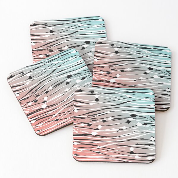 Item preview, Modern Chic Abstract Dots _amp_ Wavy Lines Gradient   designed and sold by outsickme3.