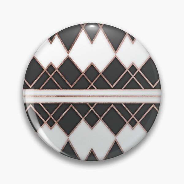 Item preview, Modern Chic Rose Gold Black and White Triangles   designed and sold by outsickme3.